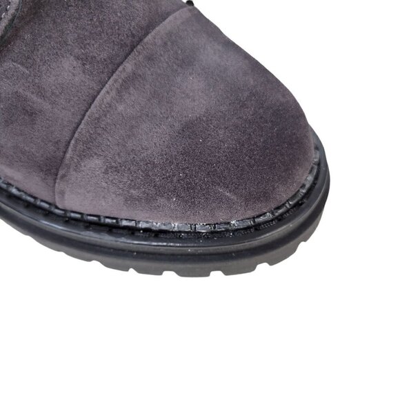 NWT Made In Italy Genuine Suede Leather Ankle Booties Boots Gray Women Size 8 - Picture 11 of 15